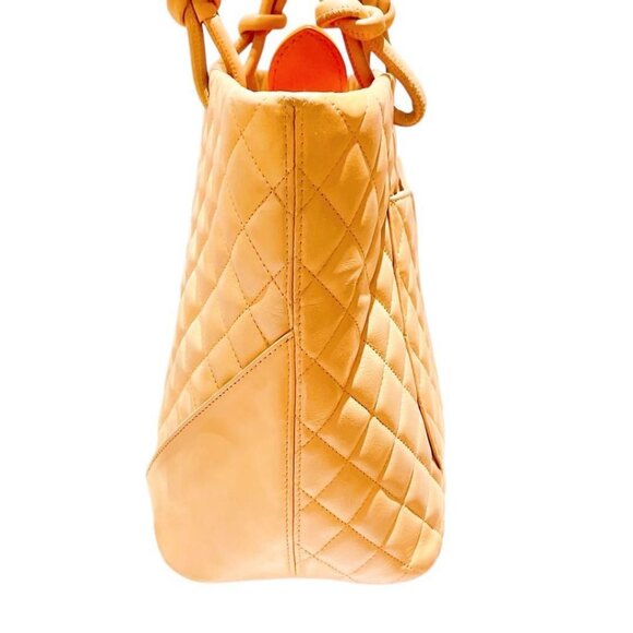 Authentic CHANEL CC Cambon Calfskin Quilted Large Shopping Tote Shoulder Bag - Picture 7 of 14